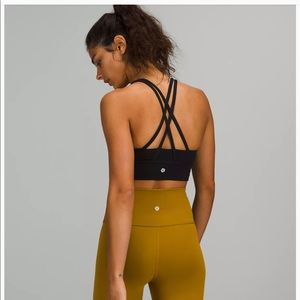 Lululemon Black Energy Longline Bra, Med Support